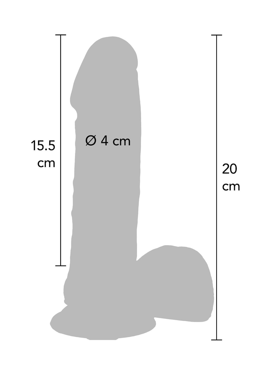 ToyJoy Get Real Silicone 20 cm Dildo — zdjęcie 4
