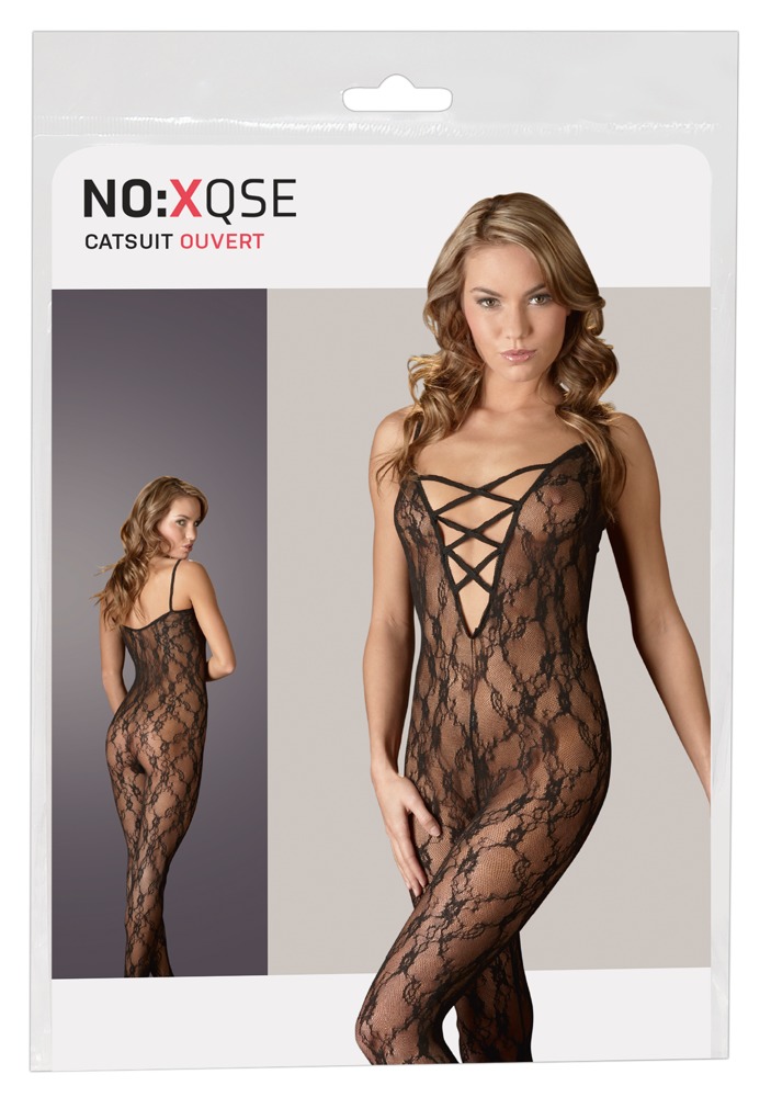 NO:XQSE - Koronkowy catsuit S/M
