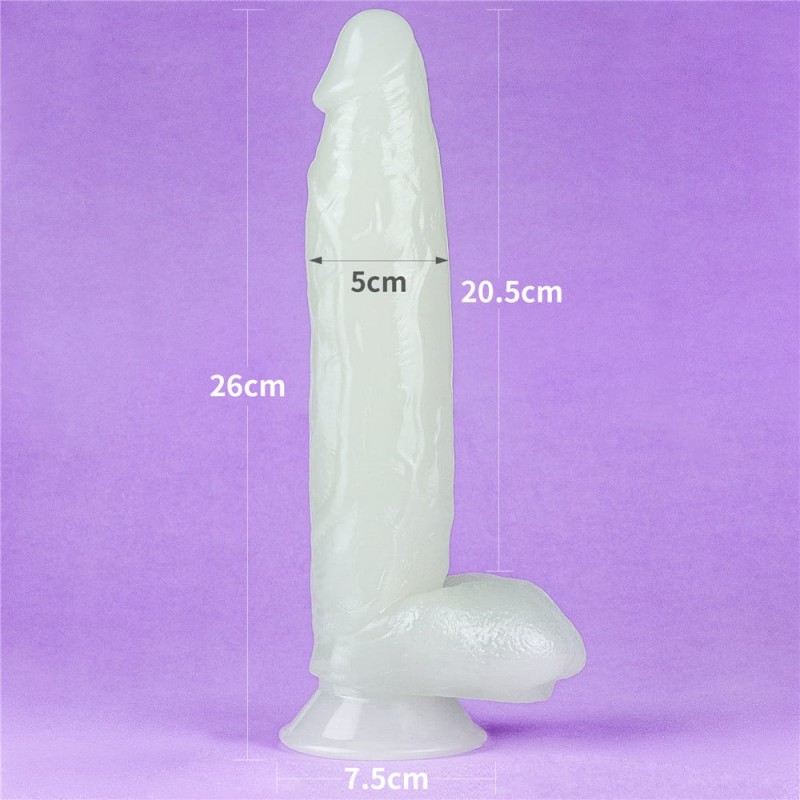 Dildo z przyssawk¹ wiec¹ce w ciemnoci Lumino Play 26 cm Lovetoy — zdjęcie 2