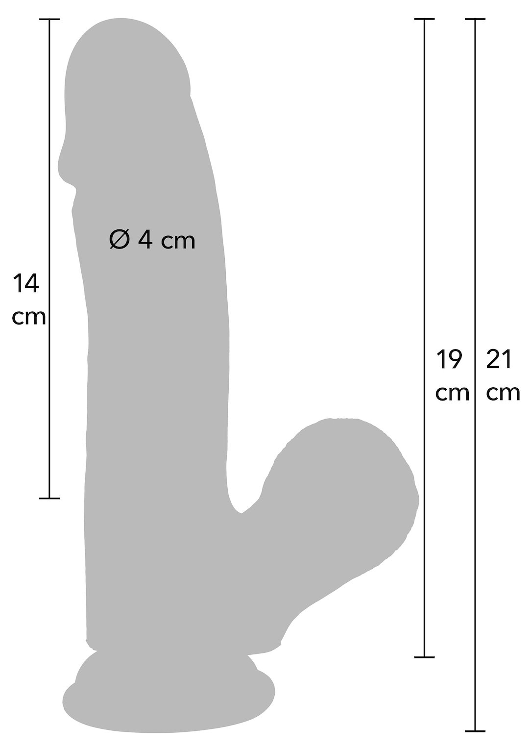 Hidden Desire - Realistic Dildo Liquid Silicone 19 cm — zdjęcie 3
