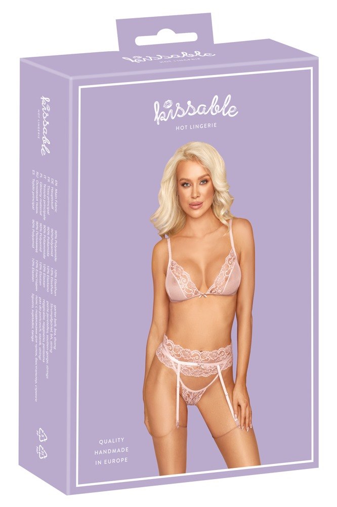 Komplet bielizny z pasem do poñczoch Rosa L/XL Kissable