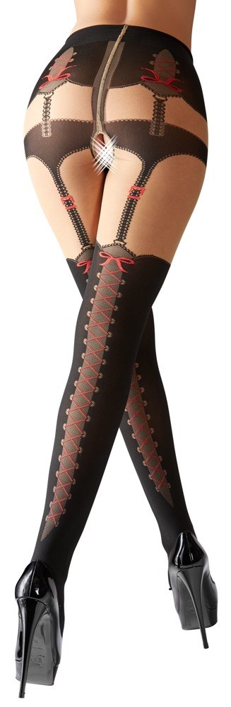 Cottelli Legwear - Rajstopy z paskami do poñczoch 2 — zdjęcie 2