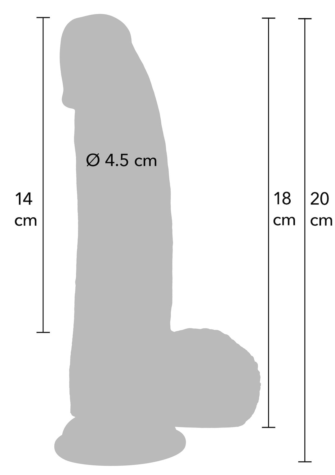 Hidden Desire - Realistic Dildo Liquid Silicone 18 cm — zdjęcie 3