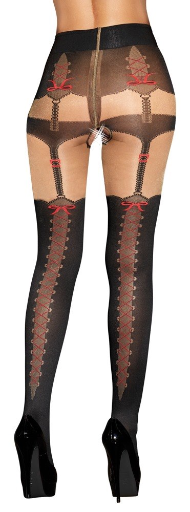 Cottelli Legwear - Rajstopy z paskami do poñczoch 2 — zdjęcie 3