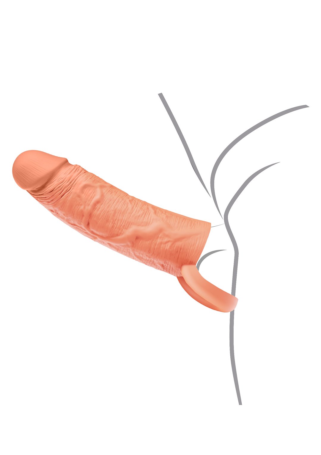 Hidden Desire - Penis Sleeve Liquid Silicone Ring 20 cm — zdjęcie 2