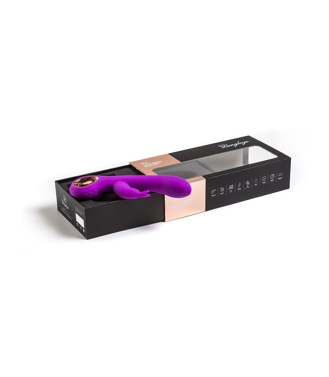 LANGLOYS - G-SPOT VIBRATOR WITH CLITORAL STIMULATOR BIA FUCHSIA