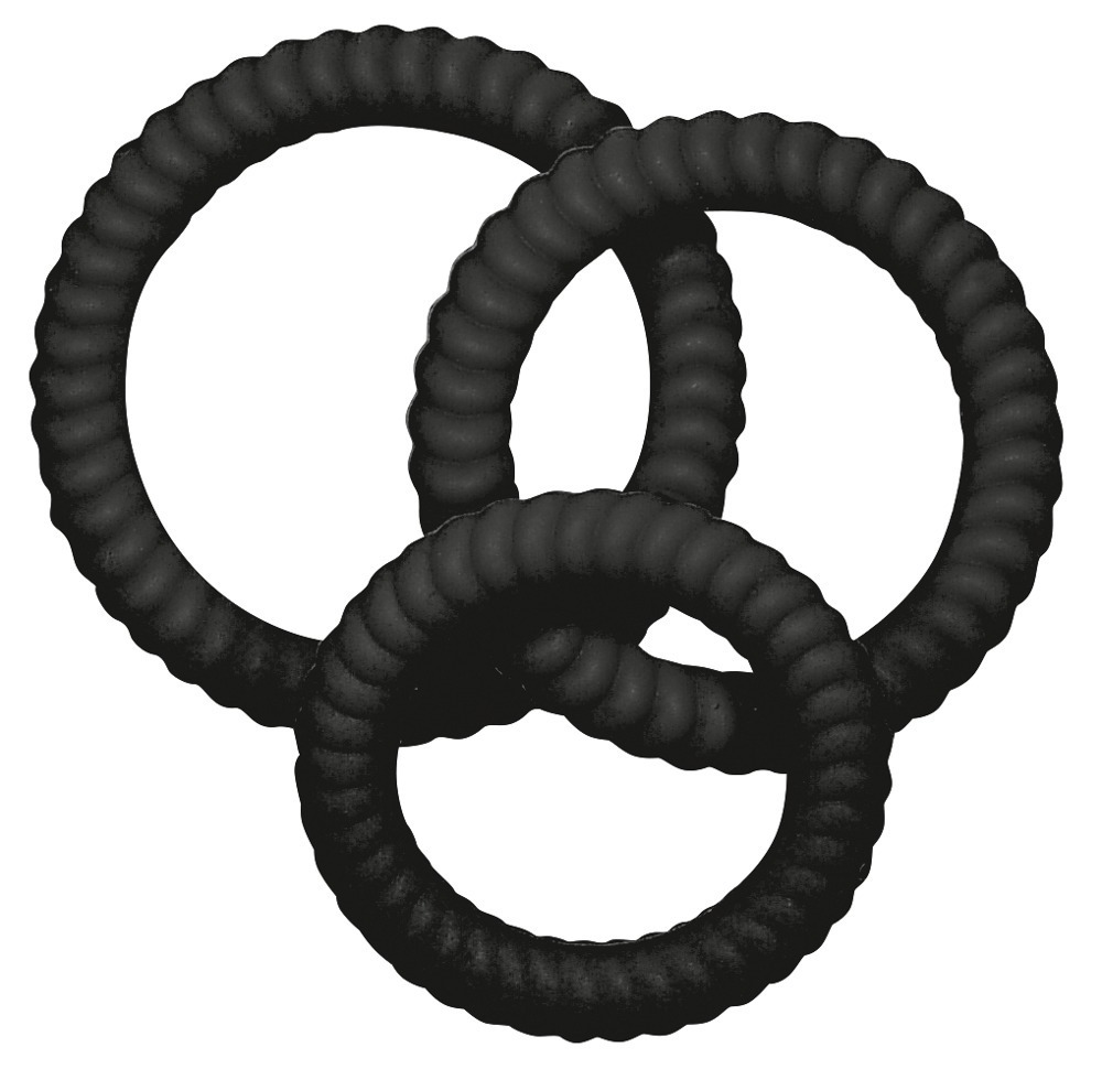 You2Toys - Silikonowe ringi czarne 3 szt. — zdjęcie 2