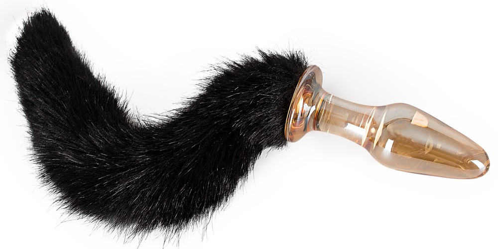 You2Toys - Korek analny szklany z ogonem 12 cm — zdjęcie 2