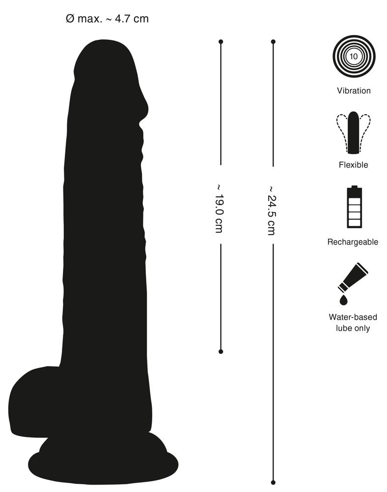 Crystal Clear Vibrator 24.5cm — zdjęcie 3
