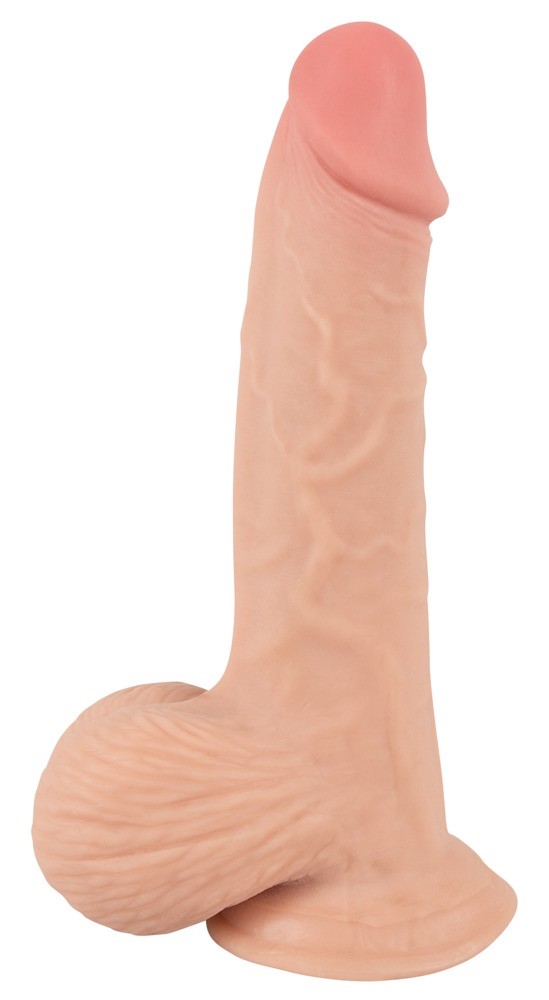 Dildo z ruchom¹ skór¹ 18,7cm Nature Skin — zdjęcie 4