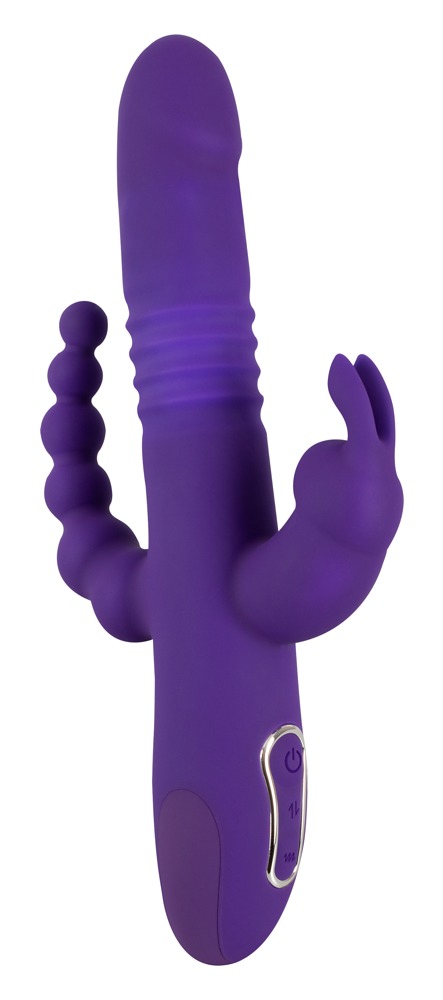Wibrator z funkcj¹ pchniêcia i koralikami analnymi 24,8cm Sweet Smile — zdjęcie 2