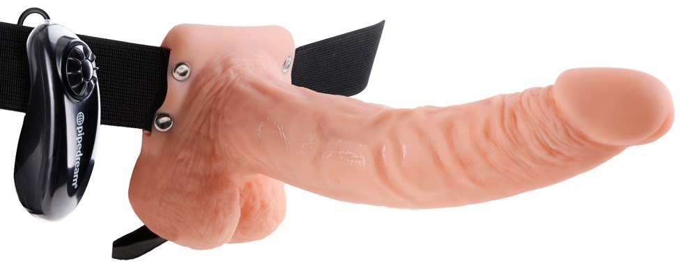 Fetish Fantasy Series - FF Hollow Strap On z wibracjami d³. 24cm — zdjęcie 2