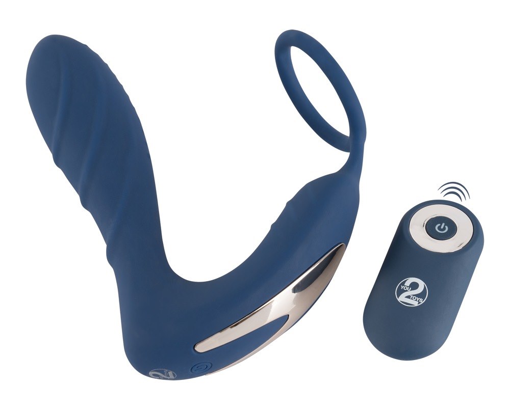 You2Toys - Masa¿er Prostaty Plug z pilotem niebieski — zdjęcie 2