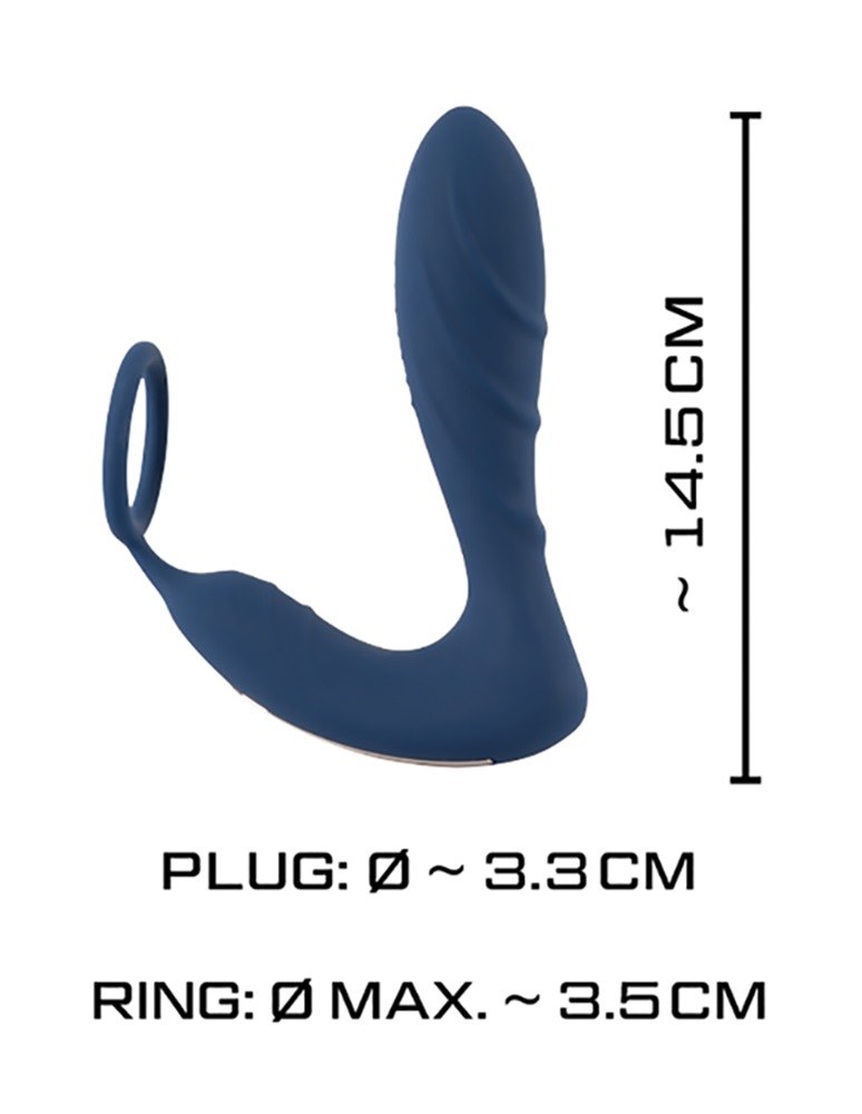 You2Toys - Masa¿er Prostaty Plug z pilotem niebieski — zdjęcie 3