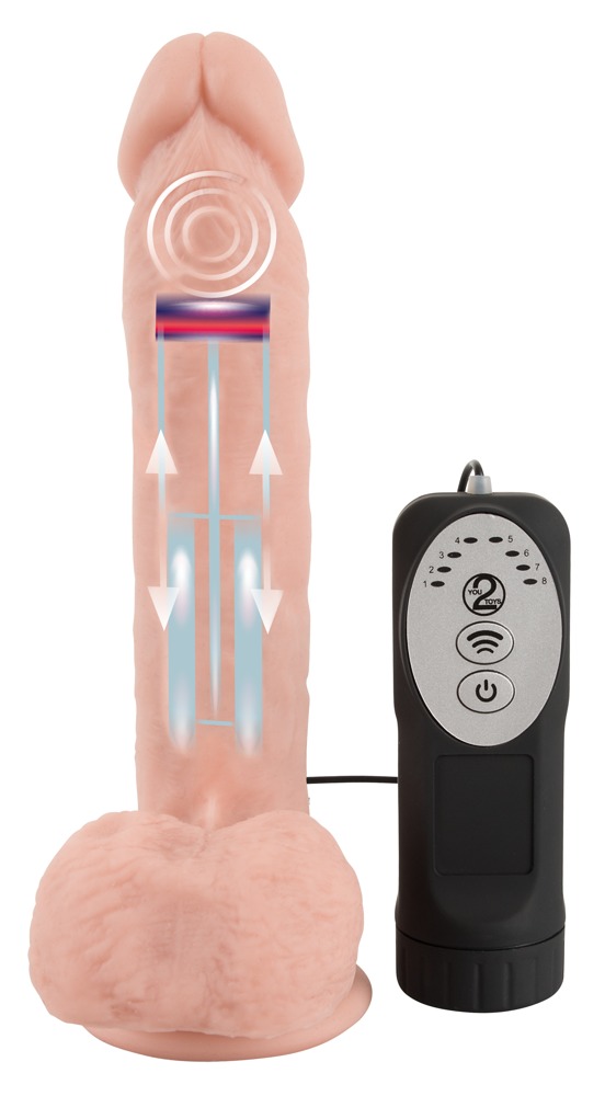 Medical Silicone - Wibrator z silikonu medycznego z funkcj¹ pchniêcia — zdjęcie 3