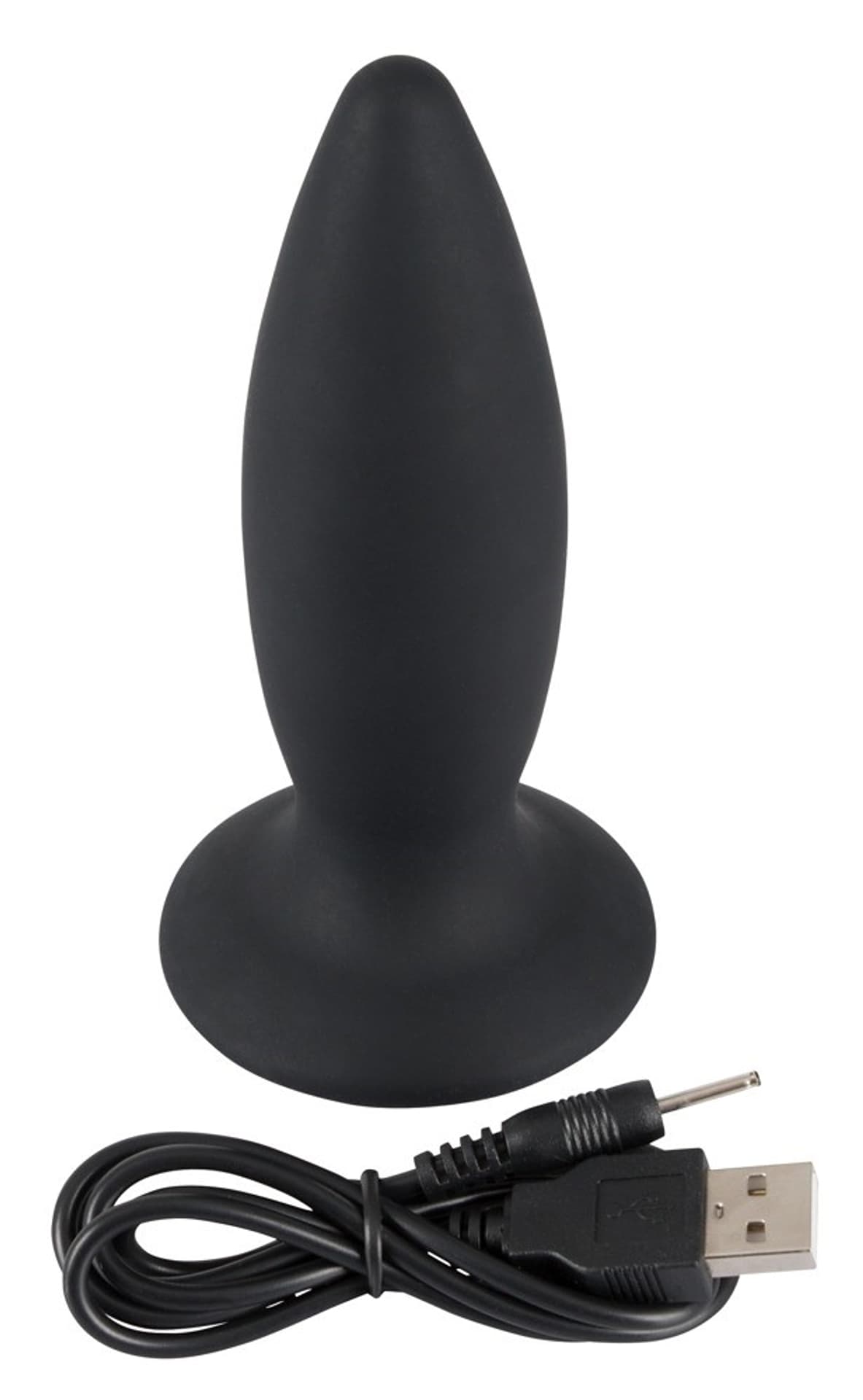 Korek analny silikonowy z wibracjami 12,5 cm Black Velvets — zdjęcie 2