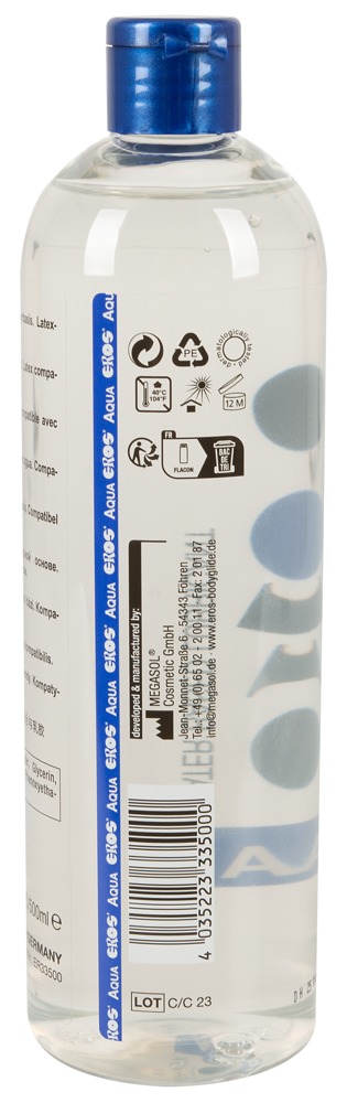 Lubrykant na bazie wody 500ml Eros Aqua — zdjęcie 3