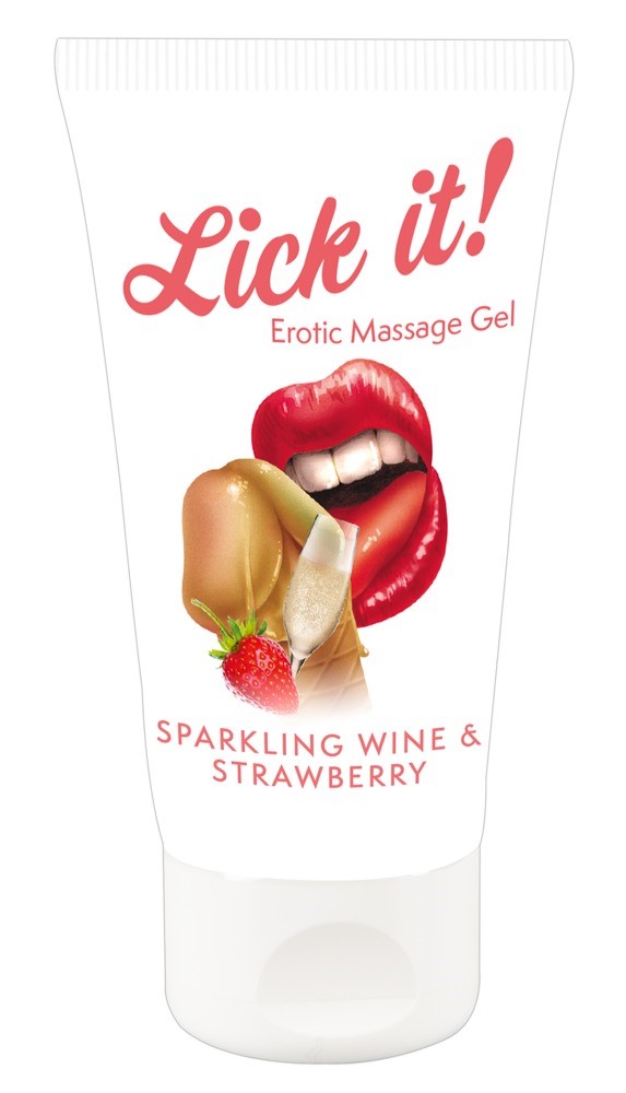 Lick it! - ¯el do masa¿u Musuj¹ce wino i truskawka 50ml Lick-it