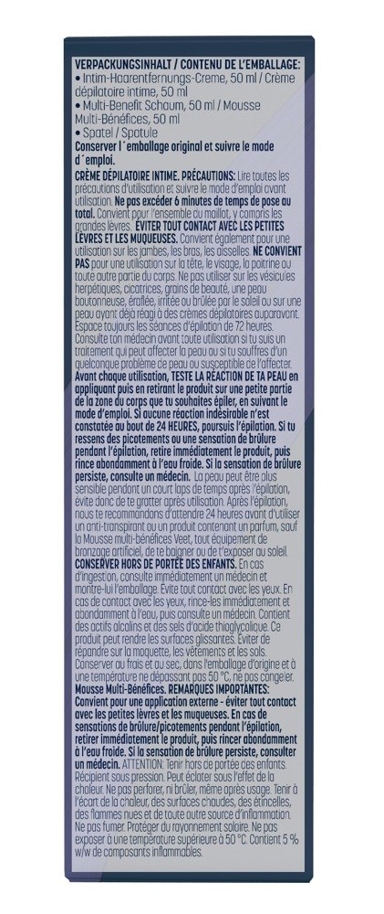 Veet Zestaw do depilacji miejsc intymnych krem do depilacji, pianka 2x50 ml — zdjęcie 3