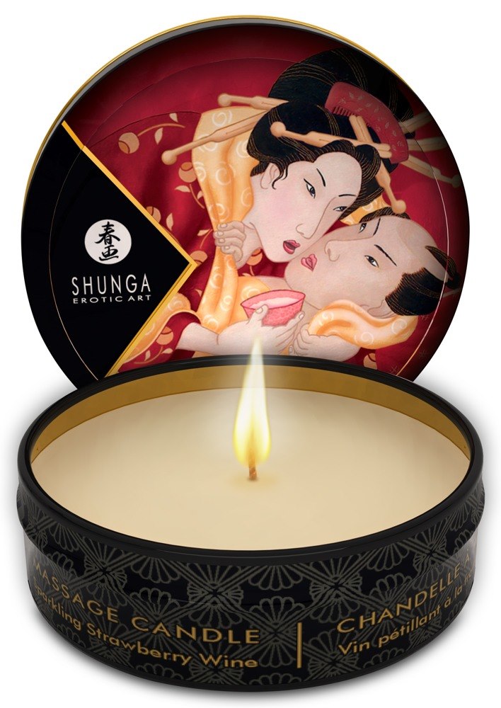 wieca do masa¿u Romance Sparkling Strawberry Wine 30ml Shunga