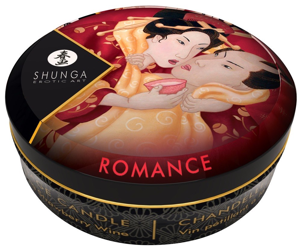 wieca do masa¿u Romance Sparkling Strawberry Wine 30ml Shunga — zdjęcie 2
