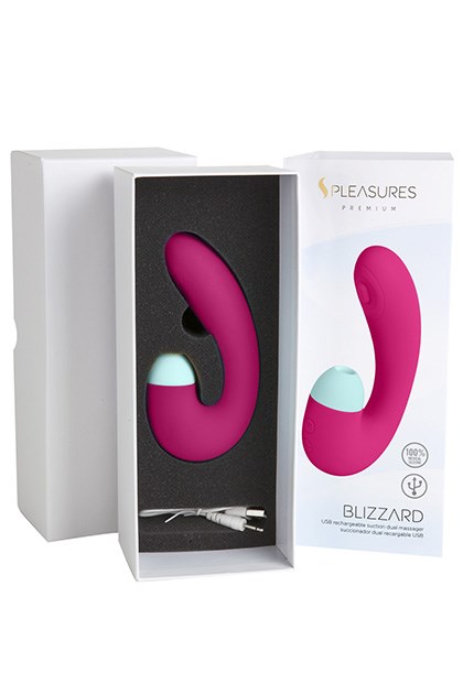 S Pleasures Premium Line - Wibrator plus stymulator ³echtaczki pulsator powietrzny — zdjęcie 3