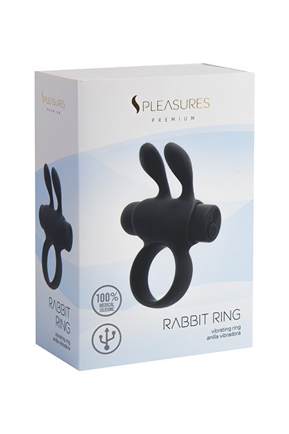 S Pleasures Premium Line - Rabbit Ring Rechargeable Black