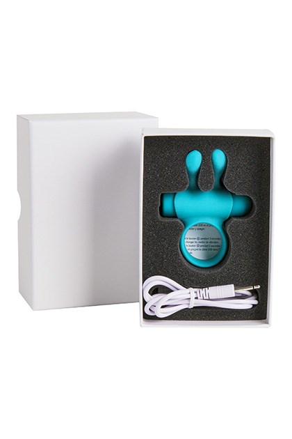 S Pleasures Premium Line - Rabbit Ring Rechargeable Turquoise — zdjęcie 3