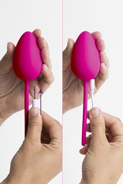 S Pleasures Velvet - EGG VIBRATOR ODETTE - Cerise — zdjęcie 4