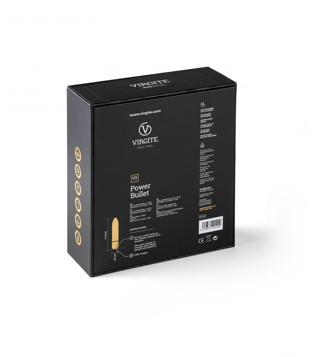 VIRGITE - BLACK EDITION - VIBRATING BULLET V3 BLACK EDITION — zdjęcie 2