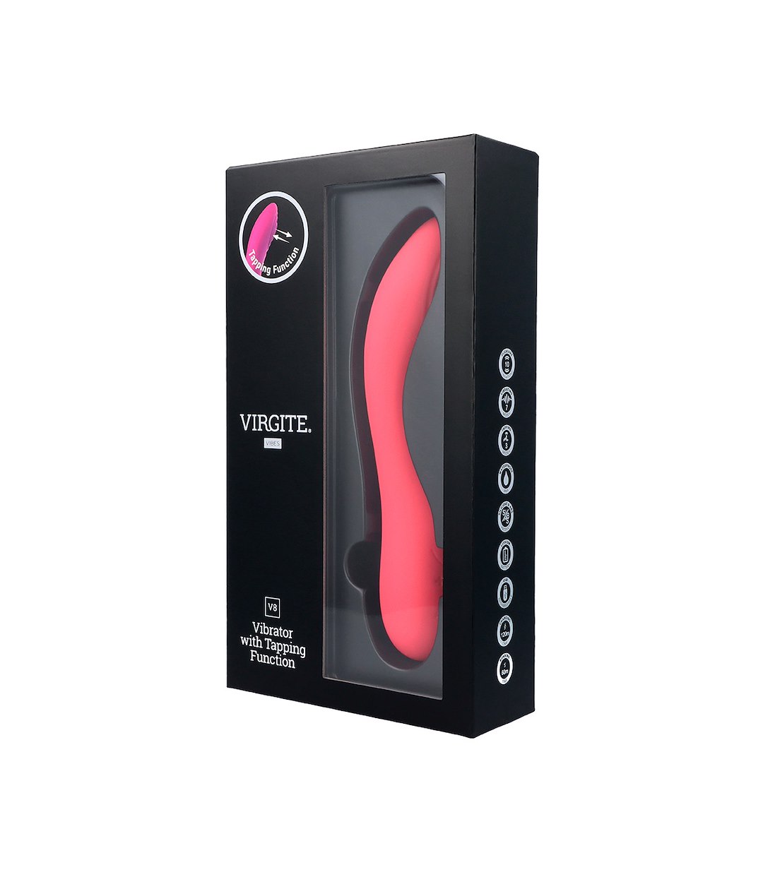 VIRGITE - VIBES - V8 PINK RECHARGEABLE TAPPING VIBRATOR