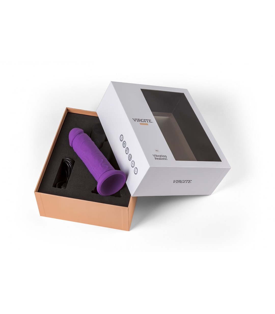 VIRGITE - REALISTICS - REALISTIC VIBRATOR "R11" PURPLE 14.4CM
W — zdjęcie 3