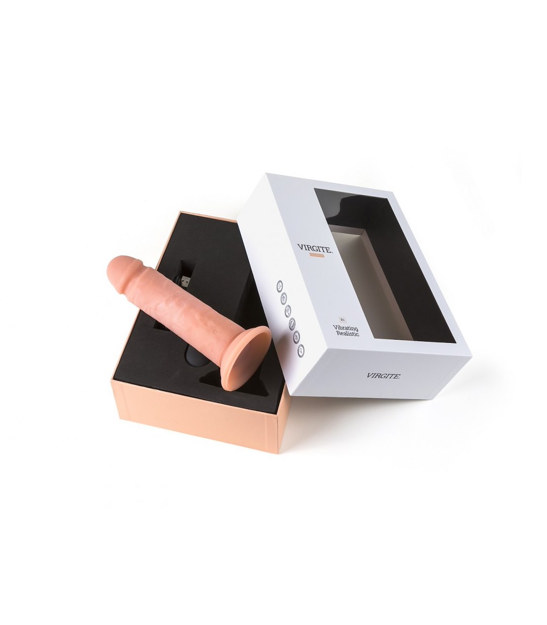 VIRGITE - REALISTICS - REALISTIC VIBRATOR "R1" 19CM W/ REMOTE CONTROL — zdjęcie 3