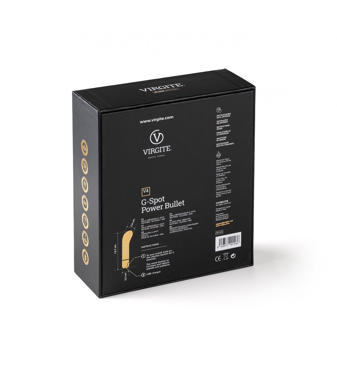 VIRGITE - BLACK EDITION - VIBRATING BULLET V4 BLACK EDITION — zdjęcie 3