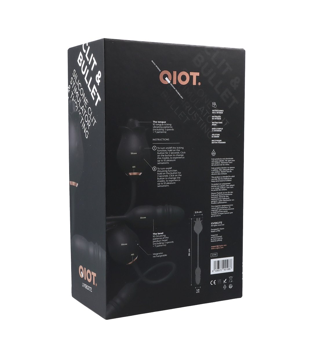 VIRGITE - QIOT - QIOT CLITORIAL STIMULATOR -THRUSTING BULLET. — zdjęcie 3