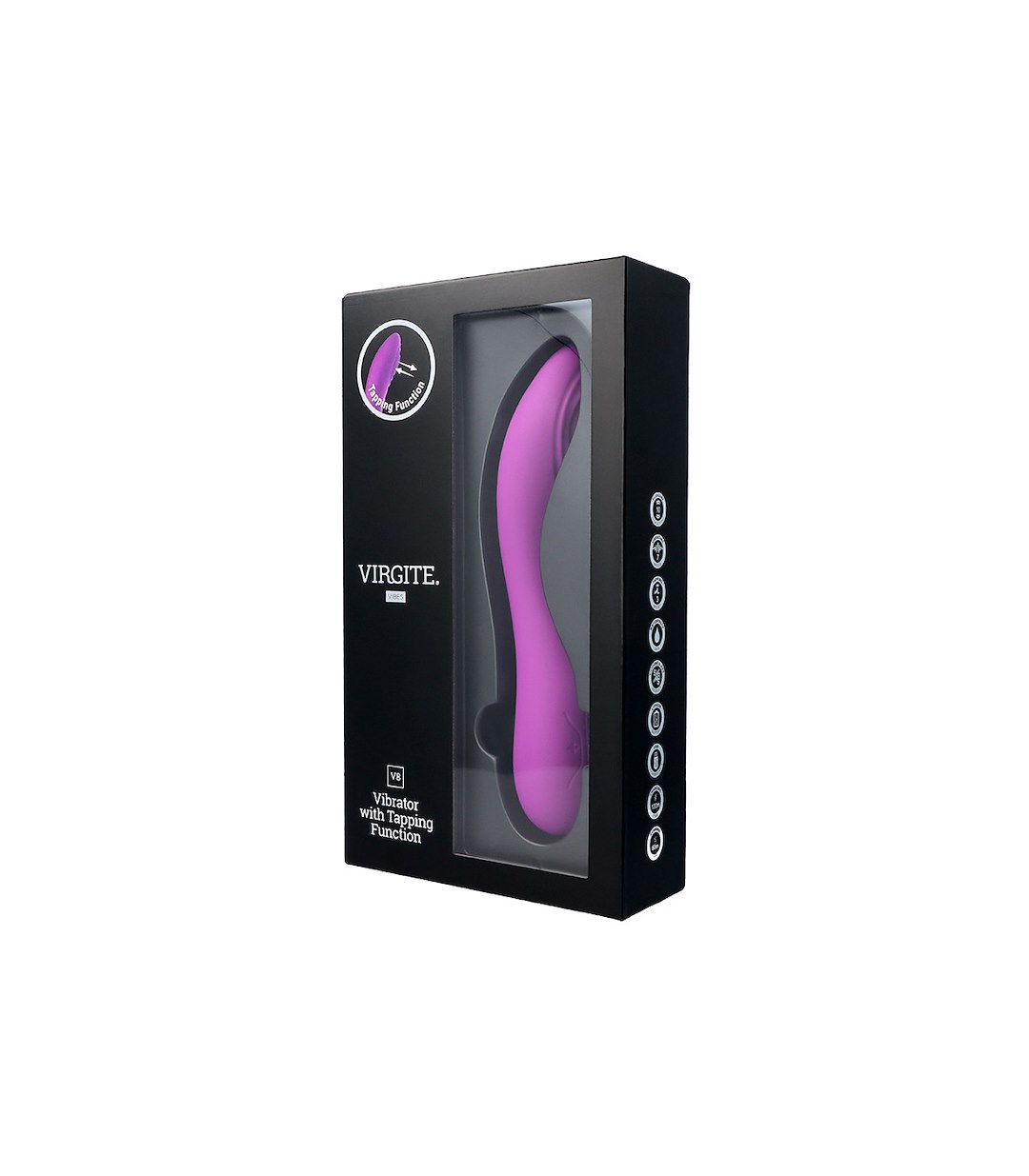 VIRGITE - VIBES - RECHARGEABLE TAPPING VIBRATOR V8 PURPLE