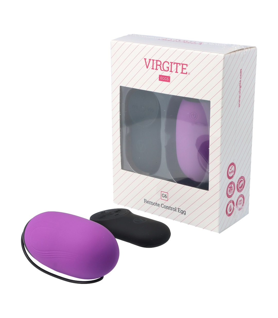 VIRGITE - EGGS - G6 RECHARGEABLE PURPLE VIBRATING EGG