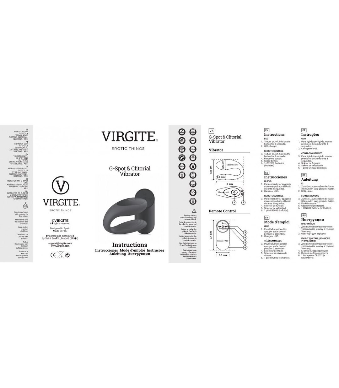 VIRGITE - ESSENTIALS - G-SPOT & CLITORIAL VIBRATOR E12 PURPLE — zdjęcie 4