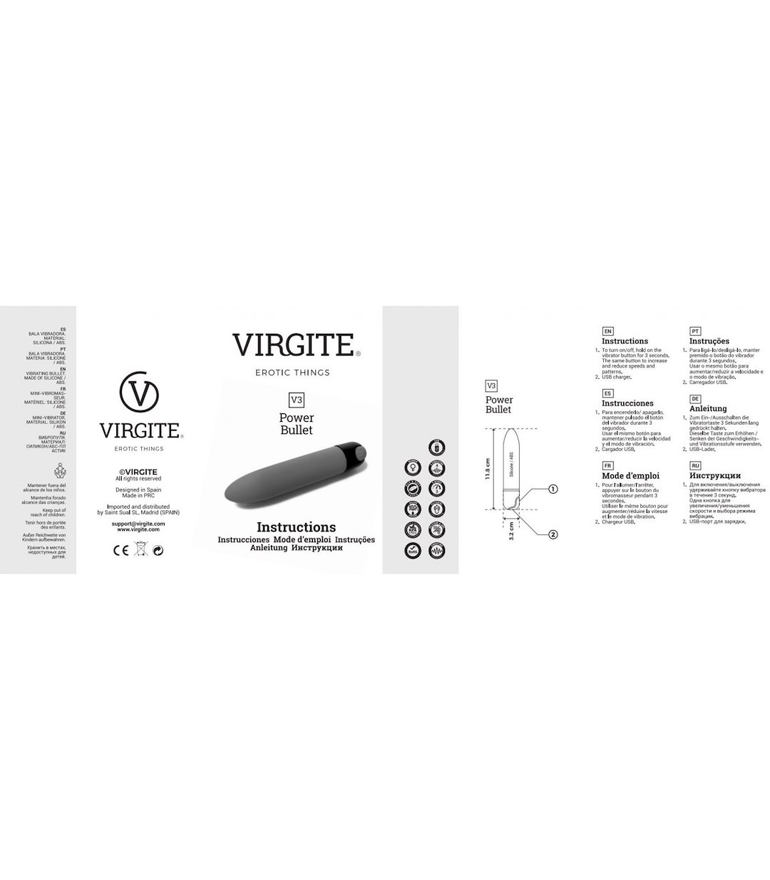 VIRGITE - VIBES - VIBRATING BULLET V3 PURPLE — zdjęcie 4