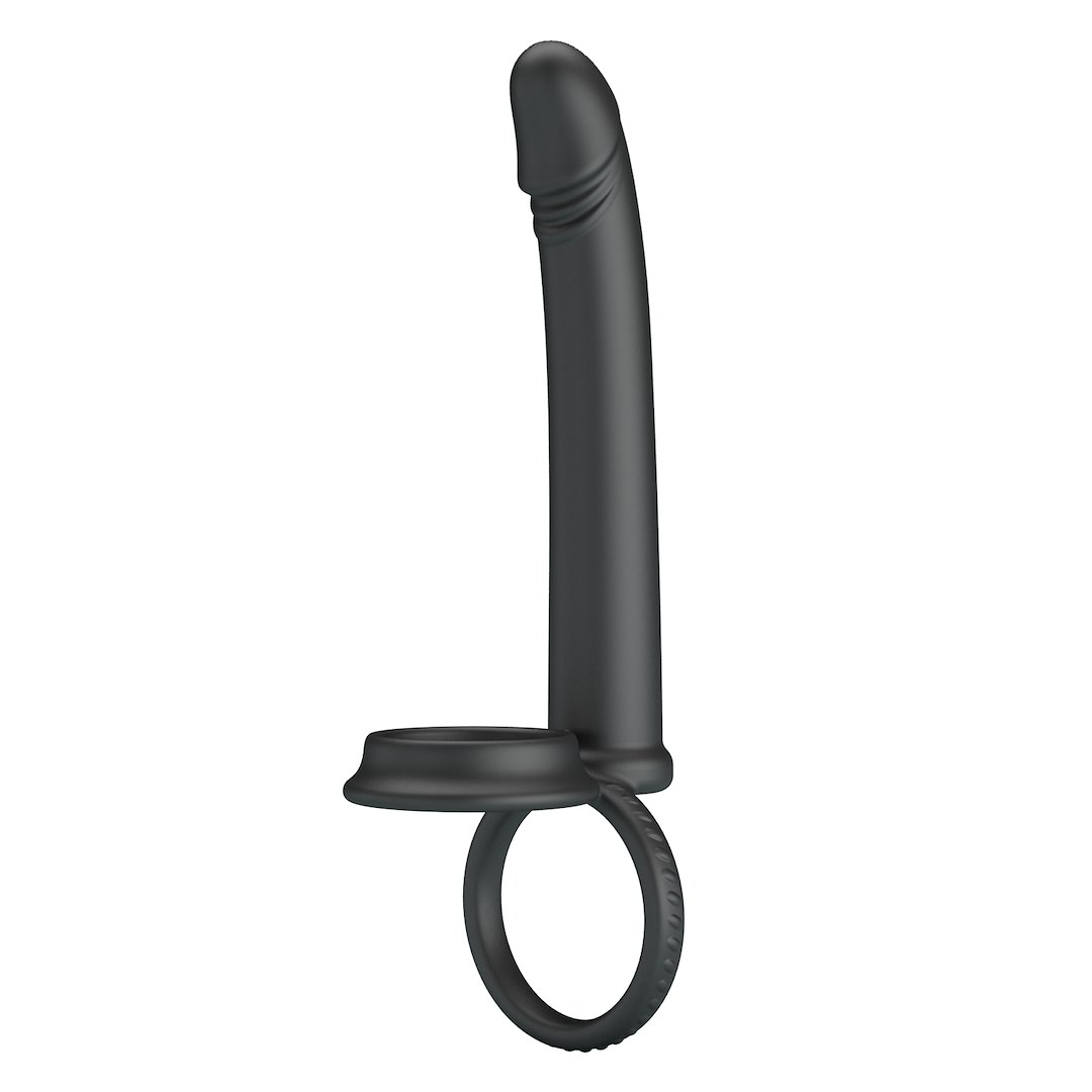 Party Up - Martin Dildo do podwójnej penetracji z podwójnym piercieniem na penisa i j¹dra — zdjęcie 2