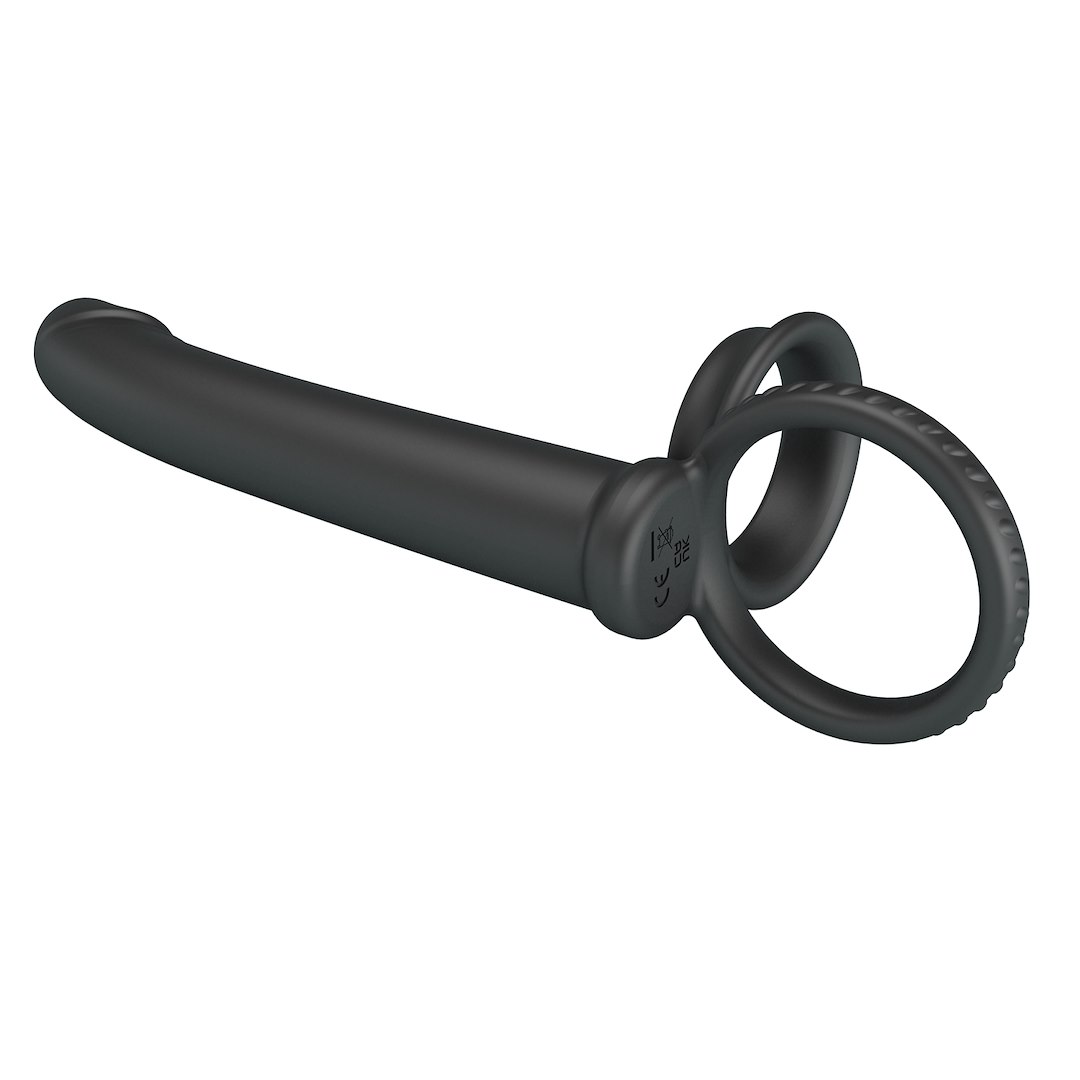 Party Up - Martin Dildo do podwójnej penetracji z podwójnym piercieniem na penisa i j¹dra — zdjęcie 3