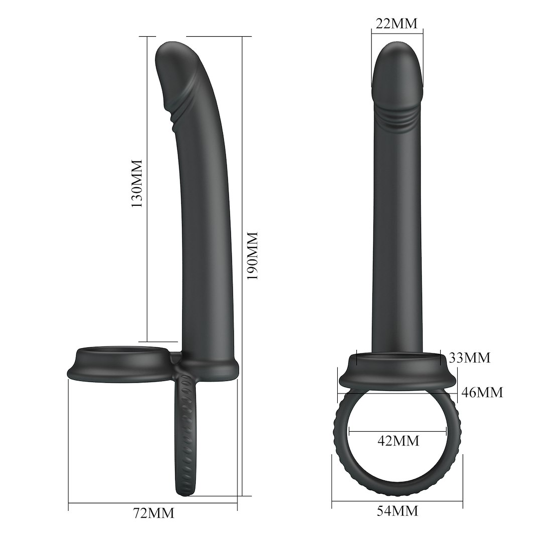 Party Up - Martin Dildo do podwójnej penetracji z podwójnym piercieniem na penisa i j¹dra — zdjęcie 4