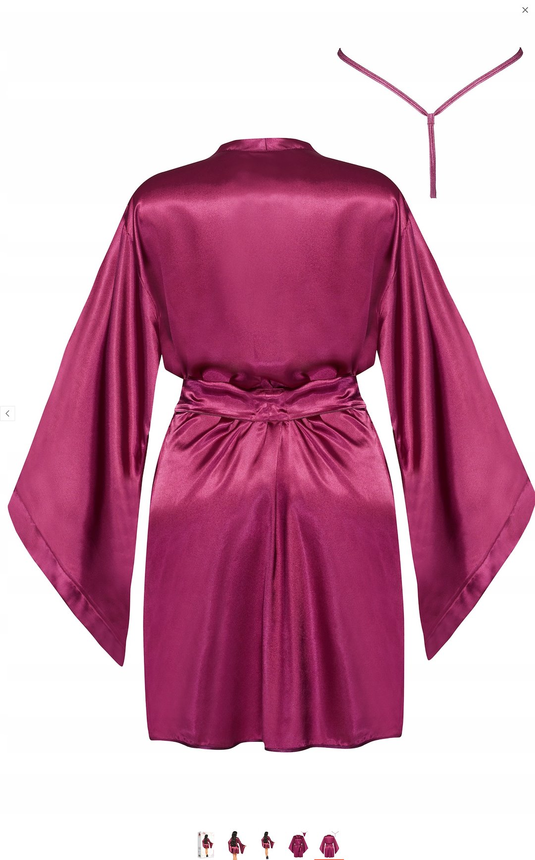Beauty Night - Samira peignoir burgundy — zdjęcie 4
