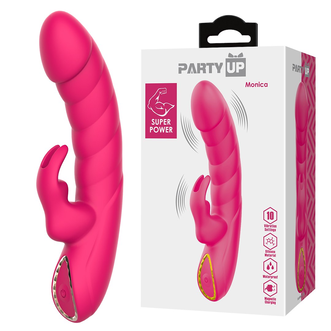 Monica Party Up wibrator typu króliczek ³adowany magnetycznie ró¿owy