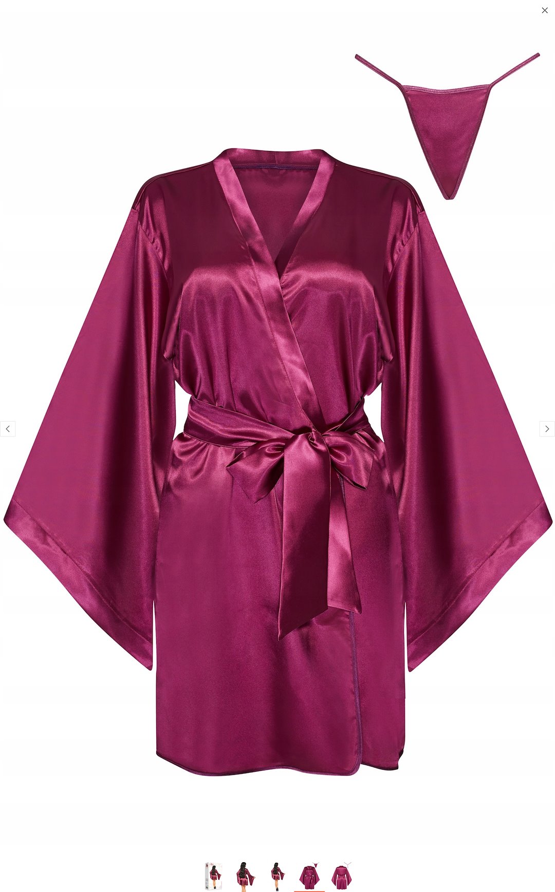 Beauty Night - Samira peignoir burgundy