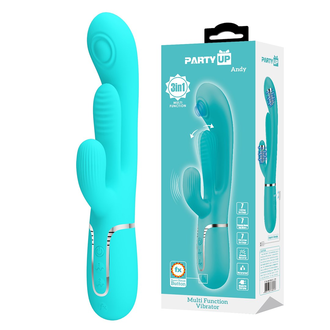Party Up - Andy Wibrator króliczek z jêzyczkiem i 7 trybami wibracji