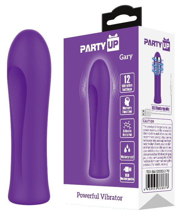 Party Up - Gary Mini wibrator 12 mocnych wibracji fioletowy