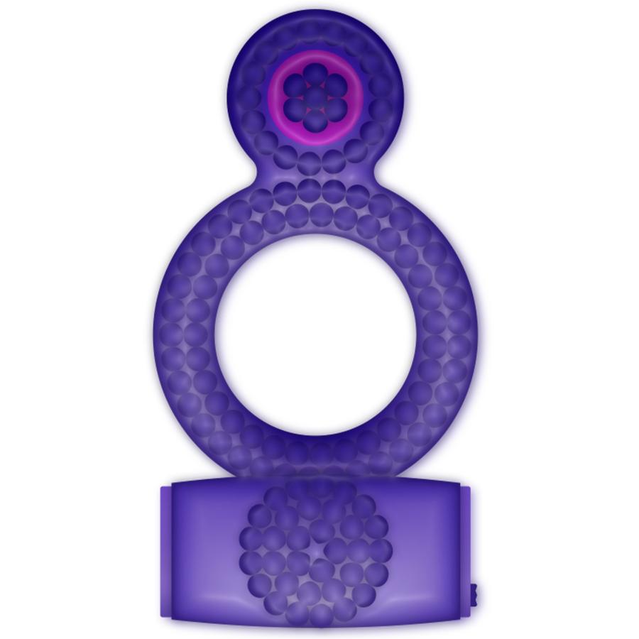CASUAL LOVE - RING VIBRATING DOUBLE PLEASURE PURPLE — zdjęcie 2