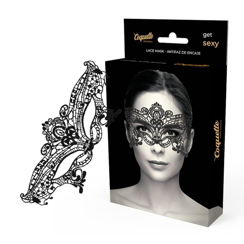 COQUETTE CHIC DESIRE - LACE MASK BLACK — zdjęcie 2