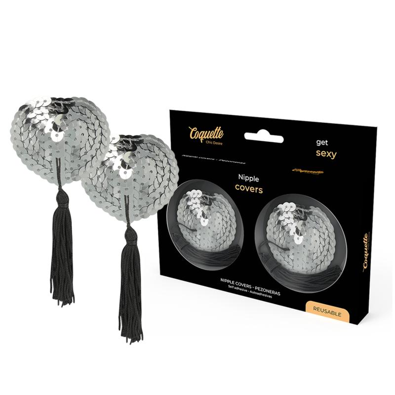 COQUETTE CHIC DESIRE - NIPPLE COVERS SILVER — zdjęcie 2